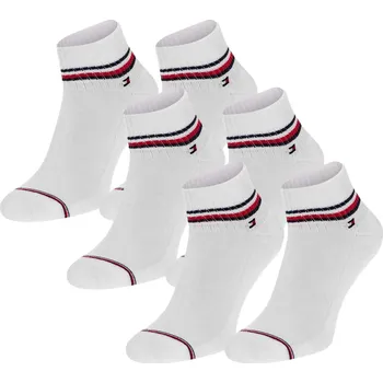 Pánské ponožky TOMMY HILFIGER PÁNSKÉ PONOŽKY NA NOHY 6P WHITE 100001094 300 Velikost: 43-46
