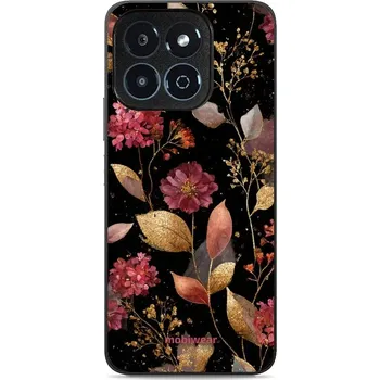 Pouzdro na mobilní telefon Lesklý kryt Mobiwear Glossy - Honor X6b - G171G Zlatavé lístky a květy (Prémiové lesklé pouzdro, obal, kryt Mobiwear Glossy na mobil Honor X6b - G171G Zlatavé lístky a květy, materiál Plast + TPU silikon - krytí po všech stranách, neošoupatelný potisk,)