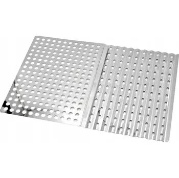 Příslušenství pro gril Grilovací deska nerezová ocel BBQ obdélníková 46 x 30 cm, výška okraje 10 cm