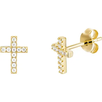 Šperk Preciosa Pozlacené stříbrné náušnice Preciosa Miracle s kubickou zirkonií 5449Y00