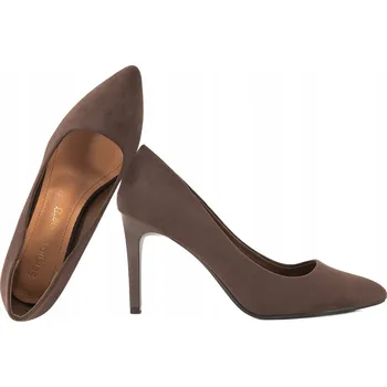 Dámské lodičky SERGIO LEONE 1339 DÁMSKÉ LODIČKY NA JEHLOVÉM PODPATKU hnědé 38 Hnědá