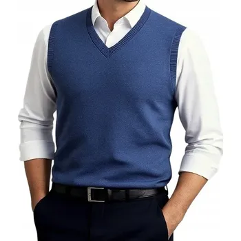 Pánský svetr Pánský svetr bez rukávů vesta pulovr pánská vesta s kašmírem XL