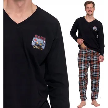 Pánské pyžamo Moraj pánské bavlněné pyžamo s dlouhým rukávem, velikost M