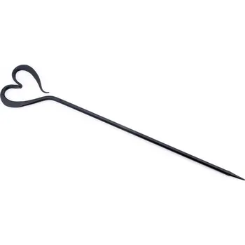 Zahradní dekorace Krámek u kováře - kovaný zápich do květináče, krátký 37cm