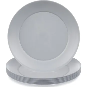 Talíř 6x PLASTOVÉ talíře mělké jídelní opakovaně použitelné turistické piknikové