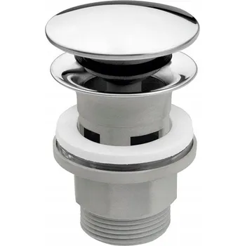 Sifon Zátka s přepadem klik-klak kulatý Ferro stříbrná