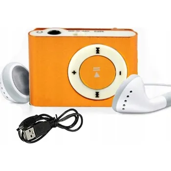 MP3 Přehrávač Čtečka karet až do 32 GB + Sluchátka ORANŽOVÁ
