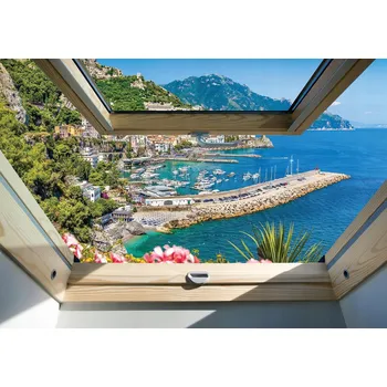 Fototapeta Fototapeta 3D VÝHLED Z OKNA moře pláž 368x254