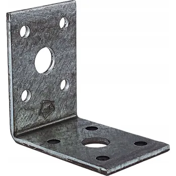 Tesařské kování OCELOVÝ ÚHELNÍK STAVEBNÍ SPOJKA 50x50x35 MM TRUHLÁŘSKÝ ÚHELNÍK POZINK
