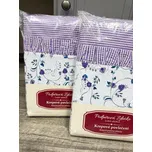 Podpěrová s.r.o. Krepové povlečení POPÍNAVÉ KVĚTY / FIALOVÝ PRUH S KANÝREM 140x200, 70x90 cm