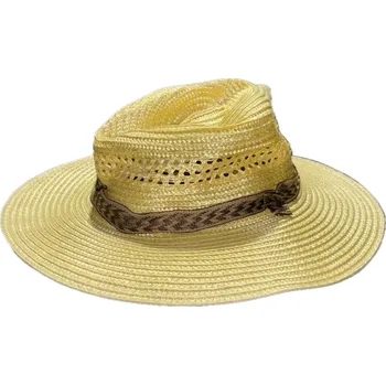 Klobouk Sláměný klobouk s hnědým páskem Nové