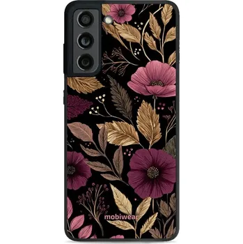 Pouzdro na mobilní telefon Lesklý kryt Mobiwear Glossy - Samsung Galaxy S21 FE - G170G Fialová kvítka (Prémiové lesklé pouzdro, obal, kryt Mobiwear Glossy na mobil Samsung Galaxy S21 FE - G170G Fialová kvítka, materiál Plast + TPU silikon - krytí po všech stranách, neošoupatelný)
