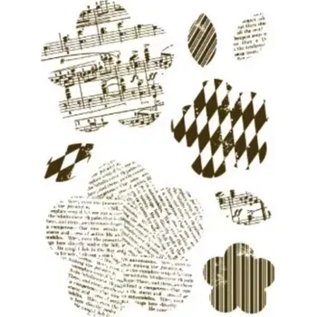 Dětské razítko Gelová razítka - Kytky a stonky s motivy