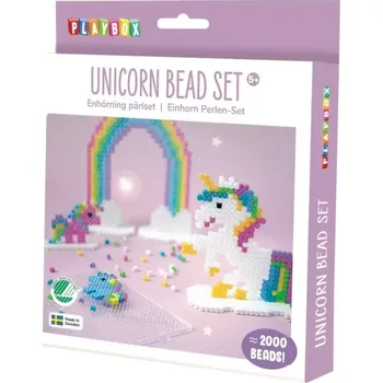 Dětské navlékací korálky Zažehlovací korálky 2000 ks - UNICORN, 1 ks tvarované destičky