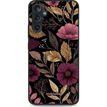 Pouzdro na mobilní telefon Lesklý kryt Mobiwear Glossy - Samsung Galaxy M34 5G - G170G Fialová kvítka (Prémiové lesklé pouzdro, obal, kryt Mobiwear Glossy na mobil Samsung Galaxy M34 5G - G170G Fialová kvítka, materiál Plast + TPU silikon - krytí po všech stranách, neošoupatelný)