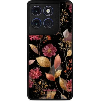 Pouzdro na mobilní telefon Lesklý kryt Mobiwear Glossy - Motorola Edge 60 Pro - G171G Zlatavé lístky a květy (Prémiové lesklé pouzdro, obal, kryt Mobiwear Glossy na mobil Motorola Edge 60 Pro - G171G Zlatavé lístky a květy, materiál Plast + TPU silikon - krytí po všech stranách,)