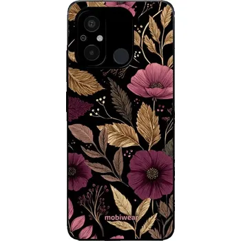 Pouzdro na mobilní telefon Lesklý kryt Mobiwear Glossy - Xiaomi Redmi 12C - G170G Fialová kvítka (Prémiové lesklé pouzdro, obal, kryt Mobiwear Glossy na mobil Xiaomi Redmi 12C - G170G Fialová kvítka, materiál Plast + TPU silikon - krytí po všech stranách, neošoupatelný potisk, tenk