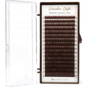 Umělé řasy Hnědé řasy Wonder Café Wonder Lashes C, 10 mm