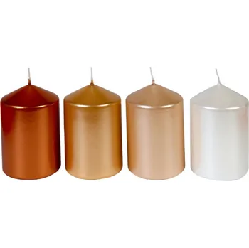 Vánoční svícen Krab Svíčky vánoční adventní pr.6cm, v.10cm, lakovaná zlatá různé odstíny, 4ks