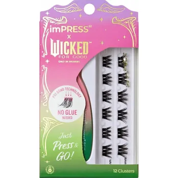 Umělé řasy Umělé řasy trsy samolepicí + pinzeta WICKED KISS imPRESS 1 sada