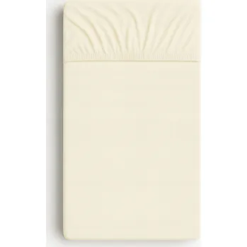 Prostěradlo Froté prostěradlo s gumou do postýlky 120x60cm - krémové