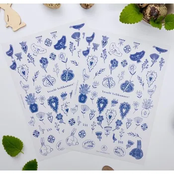 Be Nice Samolepky Veselé Velikonoce - modré