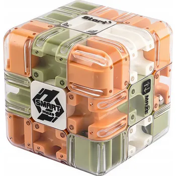 Hlavolam 3D KOSTKA pro děti s LABYRINTEM a KOVOVOU KULIČKOU LOGICKÁ HRA CUBE MAZE