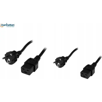 Napájecí kabel Napájecí kabel Manhattan IEC320 Schuko / C19 16A 2,5 m černý