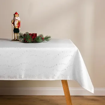 ubrus Vánoční ubrus na stůl SPARkLING STARS 130x180 cm bílá