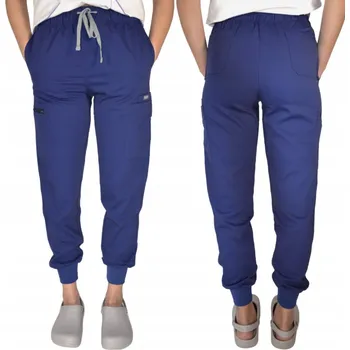 Zdravotnický oděv Zdravotnické kalhoty tmavě modré, lékařská halenka, uniforma, scrubs, vybavení, oděv XL