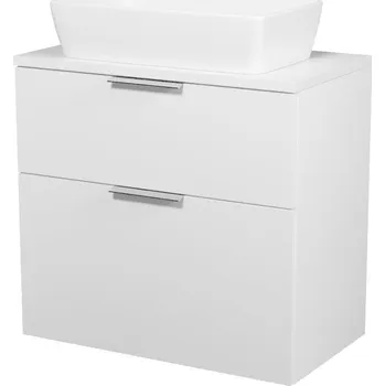 Koupelnový nábytek CERSANIT 3D Skříňka Cersanit City 80 bílá, deska 80 horní bílá, umyvadlo City 60 na desku obdélníkové bílé,úchytky chrom S584-018-DSM;S584-068;K35-047;S584-034;S584-034