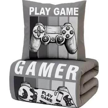 Povlečení Pościel 140x200 Pad Gamer Joystic konsola šedé fluo svítící