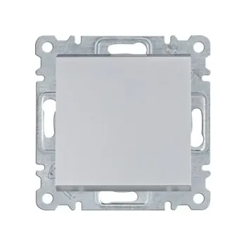 vypínač Spínač 1-pólový, řazení 1, stříbrná mat HAGER WL0012