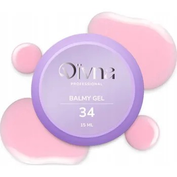 Lak na nehty DIVNA Balmy Gel 34 gel v lahvičce s konzistencí báze 15 ml na nehty