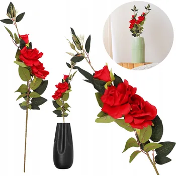umělá květina UMĚLÉ KVĚTINY JAKO ŽIVÉ umělá růže v kytici na balkon do vázy červená