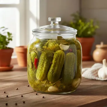 Zavařovací sklenice Sklenice na nakládání okurek a zelí, skleněná, Tadar Bee 0,75 l