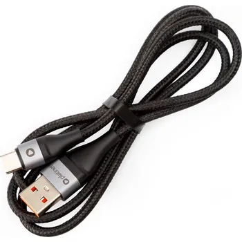 Datový kabel Pletený USB kabel USB-A / USB-C konektor 18W 1m černá