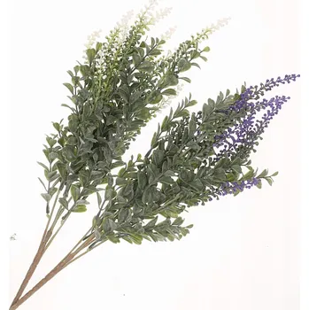 umělá květina Dekorační větvička vřes bílá/fialová 45 cm - elegantní ozdoba