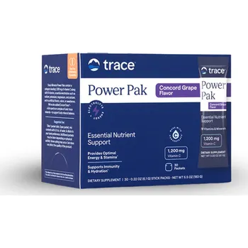 Zdraví Trace Minerals Power Pak – Šumivý elektrolytický nápoj (Hrozny), 30 sáčků