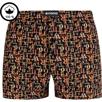 Trenýrky EVONA Pánské trenky DELON oranžovo-černé 4XL