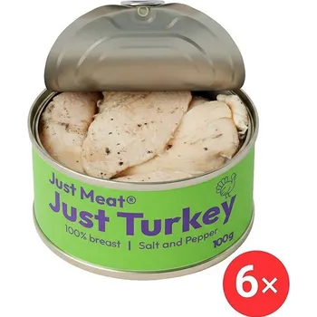 Konzervované maso Just Meat Just Turkey 6 x 100 g salt and pepper
