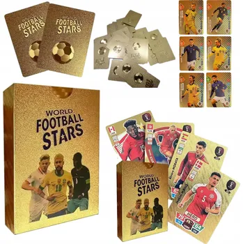Karetní hra ZLATÉ SBĚRATELSKÉ FOTBALOVÉ KARTY S HRÁČI - SADA 55 KARET