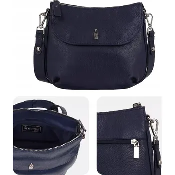 Kabelka Wojewodzic kabelka přes rameno z pravé kůže modrá