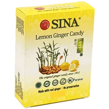 Bonbon Sina Ginger Citron Žvýkací Zázvorové Bonbóny 56 g