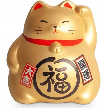 Pokladnička Figurka Zlatá Kočka pro Štěstí Maneki Neko