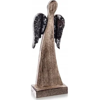 Obraz Dřevěný ANDĚL figurka anděla dekorativní ozdobná stojící 31 cm