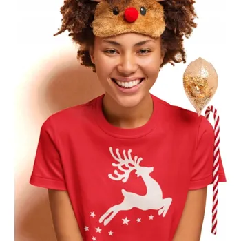 Dámské oblečení Vánoční dámské Tričko se zlatým Sob - Dárek k Mikuláši nebo na Vánoce, velikost S