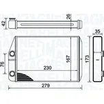 Výměník tepla, vnitřní vytápění MAGNETI MARELLI 350218443000