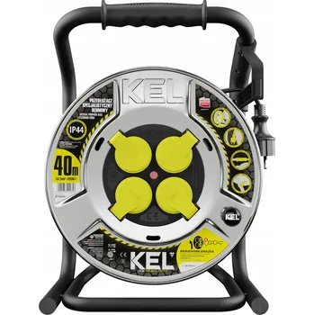 Napájecí kabel PROFESIONÁLNÍ BUBNÍKOVÝ PRODLUŽOVACÍ KABEL KEL 40m 3x1,5mm 3680W 16A HEAVY LINE