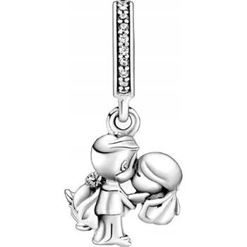 Přívěsek Přívěsek na náramek Simply Me stříbro 925 zirkon šedý klasický